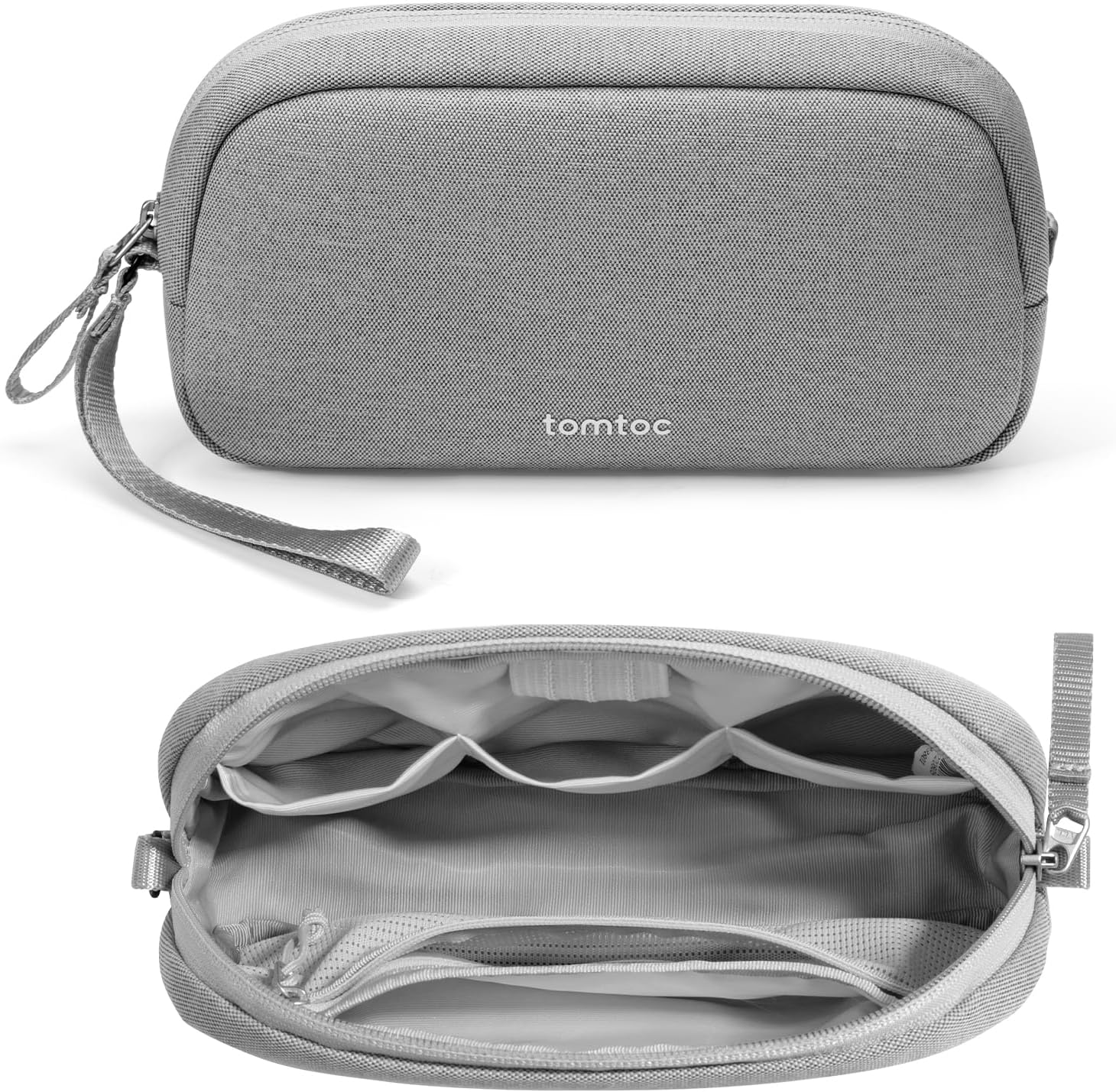 tomtoc Electronics Organizer Travel Case, Water Resistant Travel Bag Cable Organizer for Essentials, Tech Pouch Accessories Carry Storage for Cord, Phone, Cables, Airpods, USB Flash Drive, Daily Items