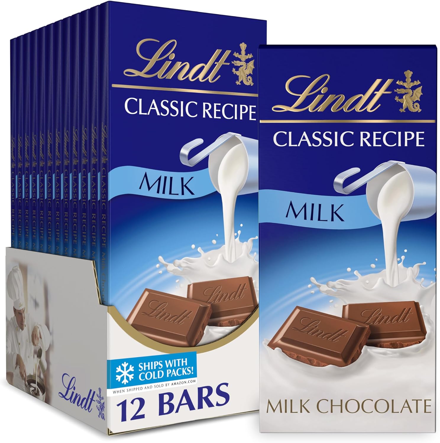 Lindt Classic Recipes Milk Chocolate, 4.4-ounce Packages (pack Of 12)