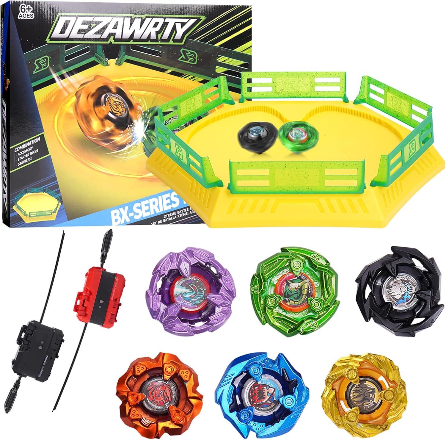 X Stadium Arena Set with 6 Spinning Tops & 2 Launchers, Battle Toy Ages 6+