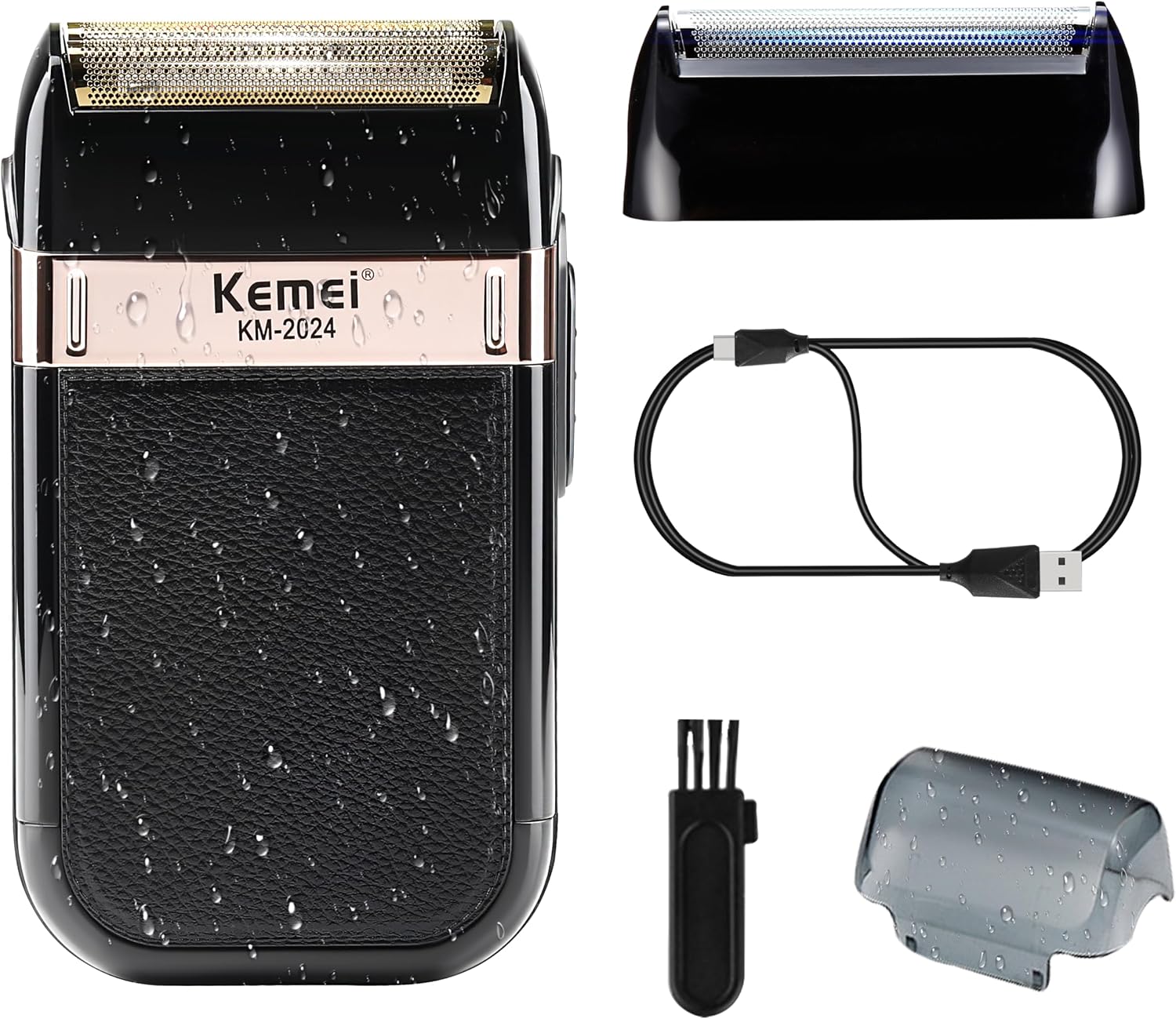 KEMEI 2024 Cordless Electric Rechargeable Foil Shaver for Men