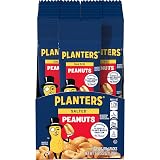 PLANTERS Salted Peanuts, Nuts Individual Packs, Party Snacks, Snack Nuts, Snacks On the Go, Plant-Based Protein, Snacks for Adults, After School Snack, Kosher, 2.5oz (15 Pack)