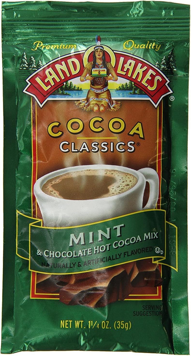 Land-O-Lakes Mint wqLKU Hot Cocoa Mix 15 oz, 12 Count (5 Pack)