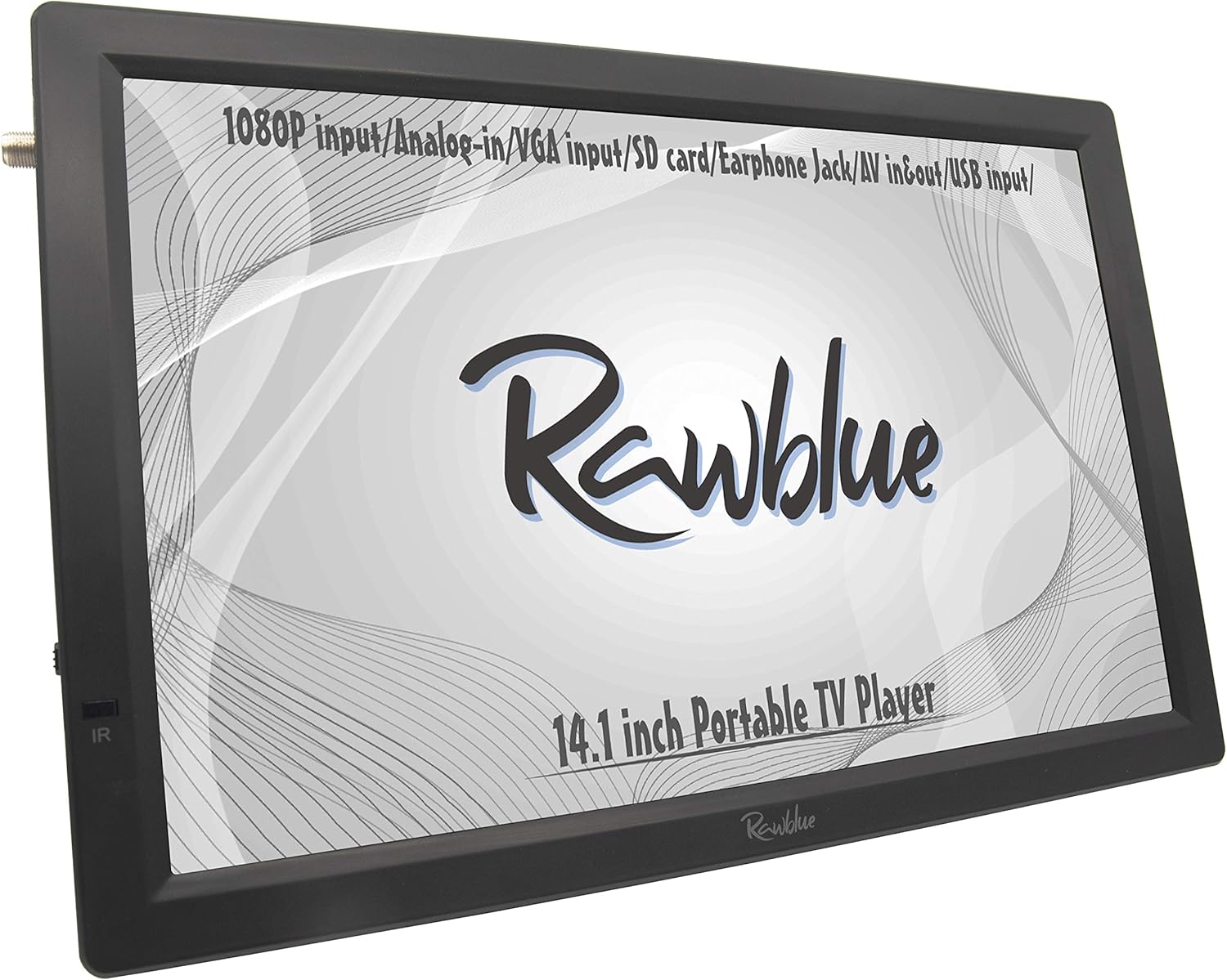 14 Inch Portable Digital ATSC TFT HD Screen Freeview LED TV for Car,Caravan,Camping,Outdoor or Kitchen.Built-in Battery Television/Monitor with Multimedia Player Support USB/FM