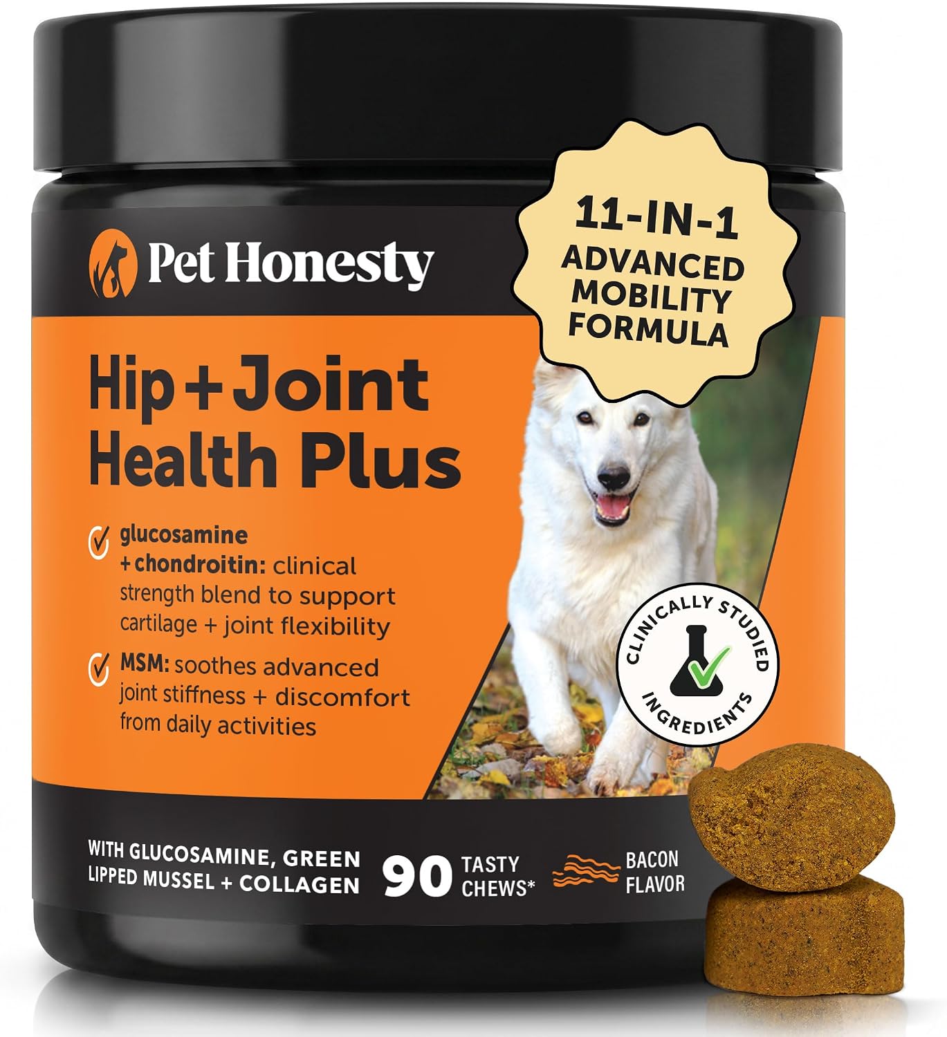 Pet Honesty Vet Recommended Hip and Joint Supplement for Dogs, 90 Count