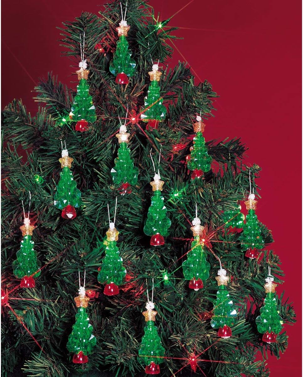 Beadery Holiday Beaded Ornament Kit Mini Trees 2.25-inch Makes 24