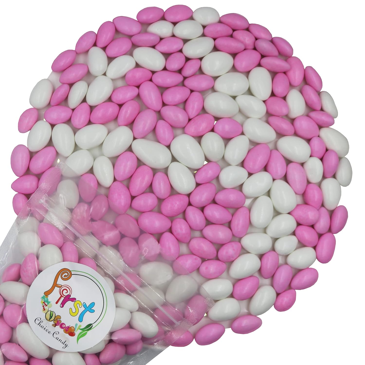 FirstChoiceCandy Jordan Almonds (Pastel Pink & White, 2.5 Pound (Pack of 1))