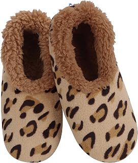 Snoozies Sherpa-Lined Slipper Socks for Women - Fuzzy, Cute, and Cozy Slippers for Women with Non-Slip Sole - Ladies Slipper Socks