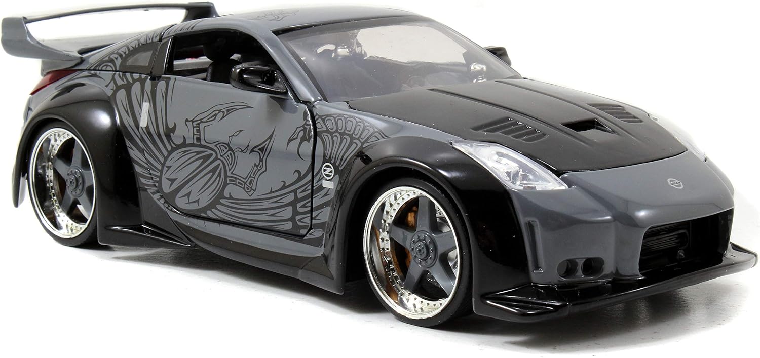 Jada Toys Fast & Furious 1:24 D.K.'s Nissan 350Z Die-cast Car, toys for kids and adults, Grey and Black (97172)