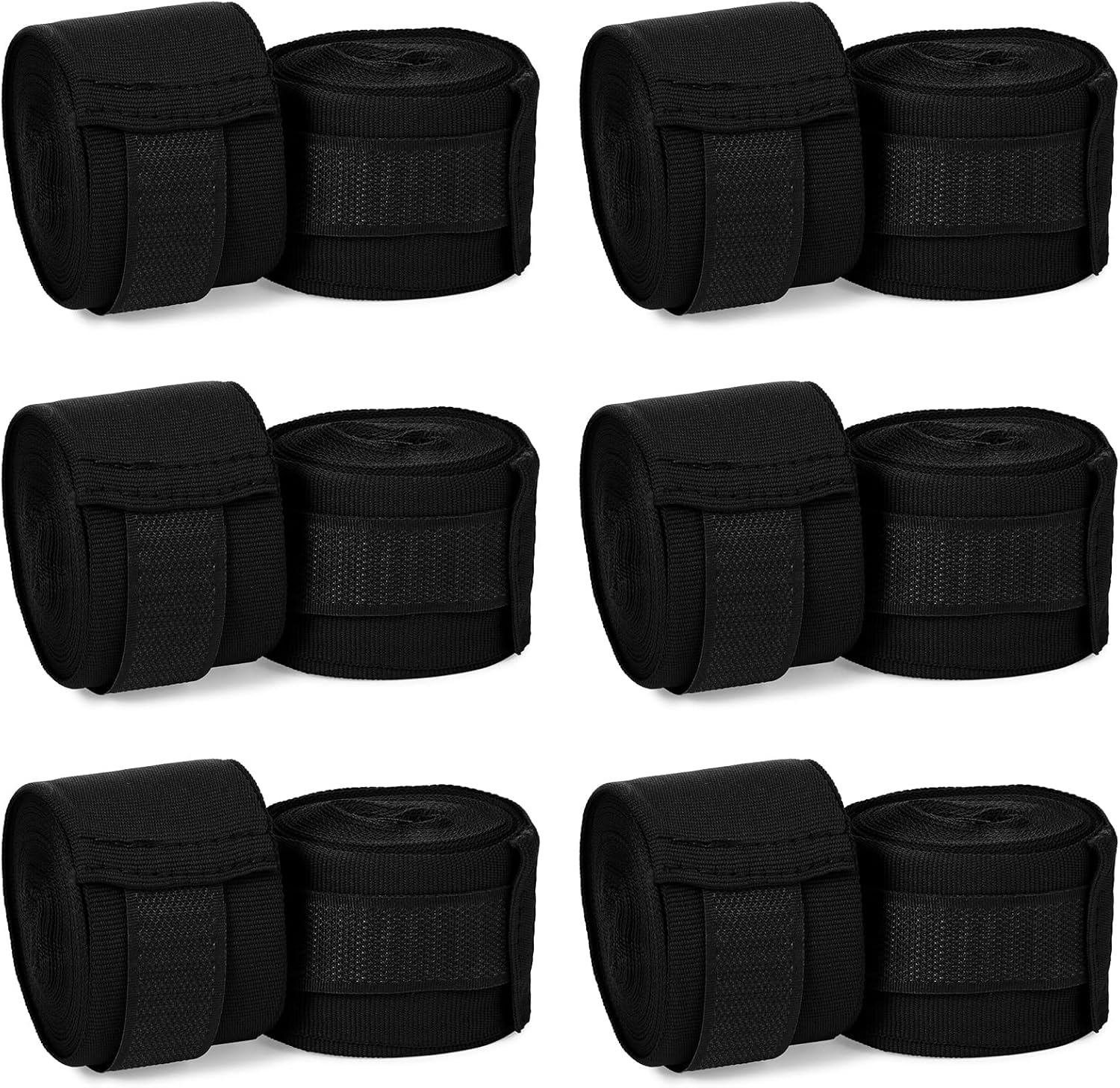 Junkin 6 Pairs Boxing Hand Wraps Boxing Wraps Wrist Wraps Boxing 180 Inch Handwraps for Men Women Kickboxing Muay Thai Boxing MMA