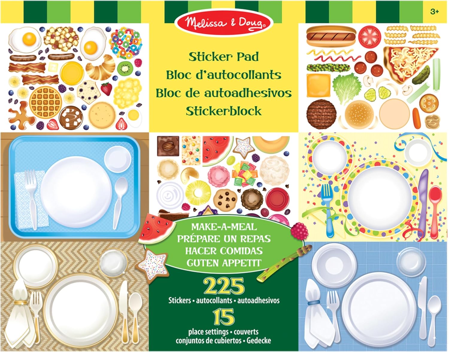 Melissa & Doug Make-a-Meal Sticker Pad - FSC-Certified Materials
