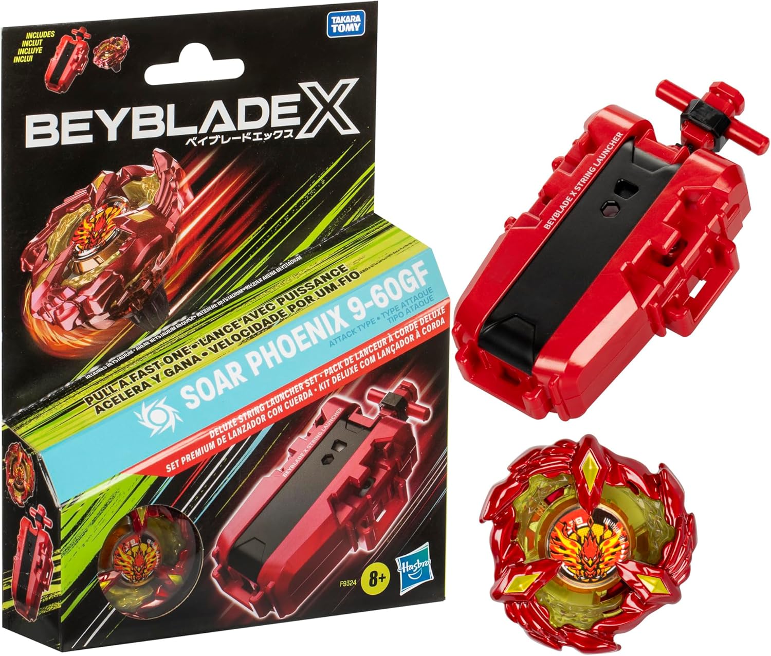 Beyblade X Soar Phoenix Deluxe Set, Includes String Launcher & Right-Spin Top, Spinning Battle Toy for 8+ Year Old Kids, Boys and Girls, High-Speed Action & Epic Battles