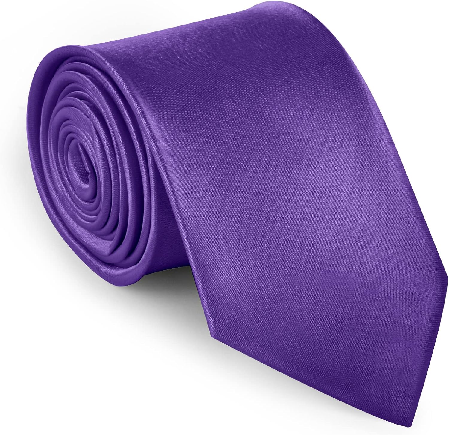 URAQT Men Ties, Classic Men's Solid Satin Neck Tie, Premium Pure Color Necktie for Men, Formal Ties