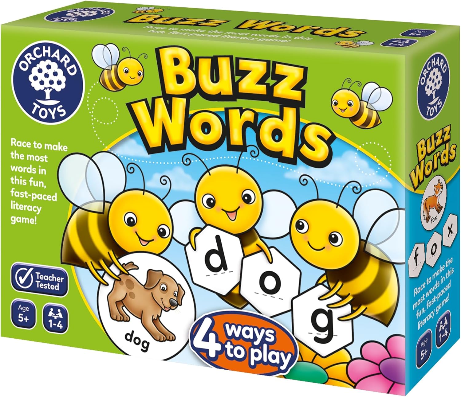 Orchard Toys Buzz Words Spelling Game - Literacy and Word Games for 5 Year Olds and Up - Learning and Educational Toys - Gifts for Kids, Boys and Girls - Age 5+ Years