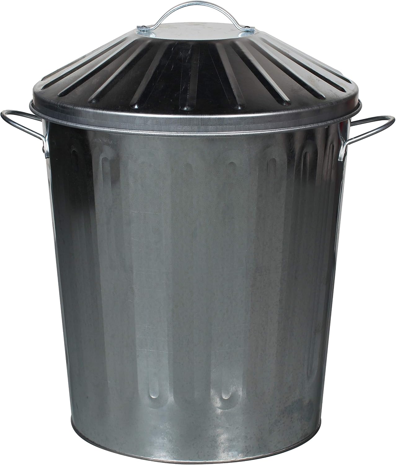 CrazyGadget® Small Medium Large Extra Large Galvanised Steel Metal Dustbin Kitchen House Garden Storage Unit Bin (40L)