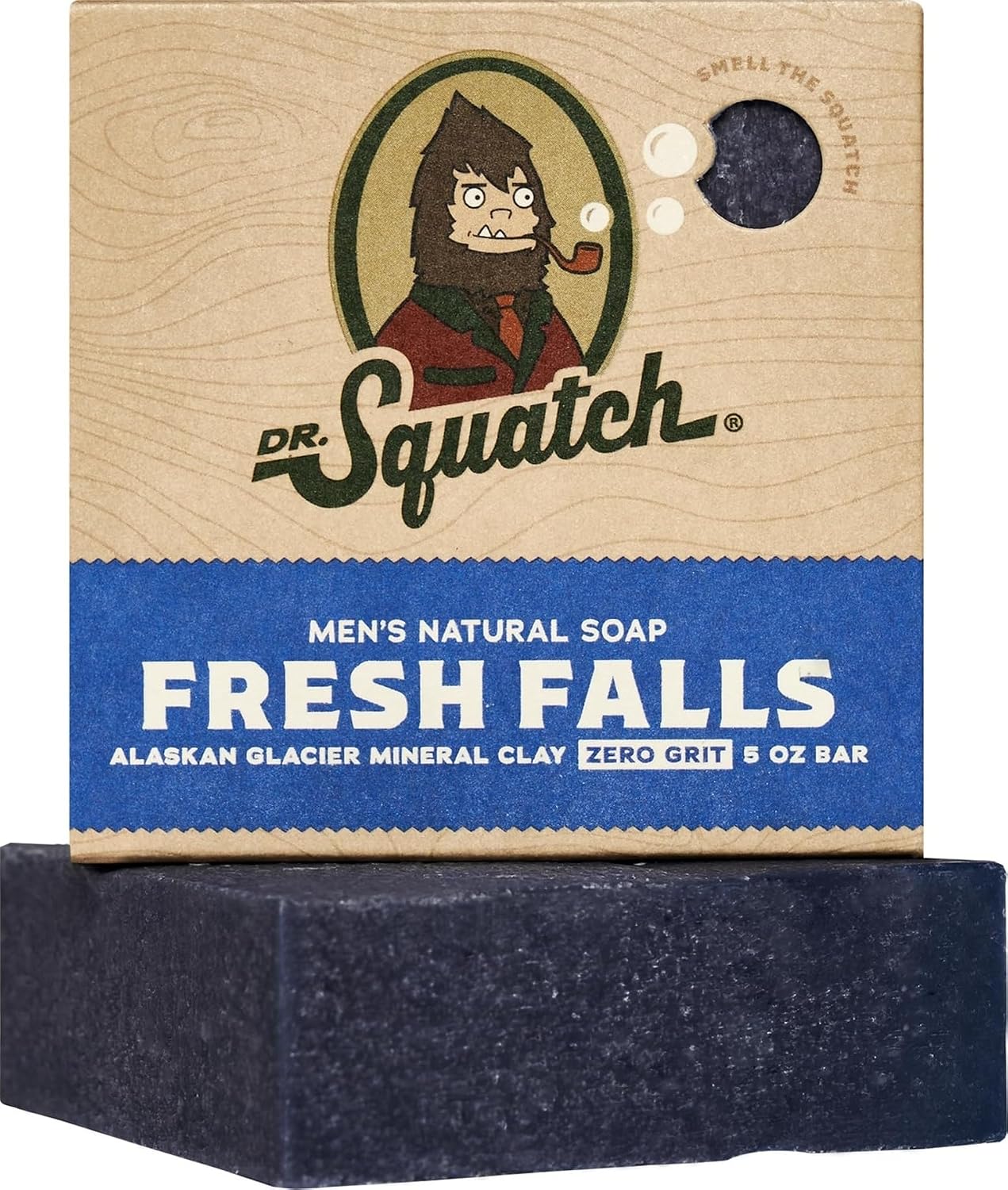 Dr. Squatch Natural Men’s Bar Soap - Cold Process Body Soap Bar with Natural Oils - Gifts for Men - Fresh Falls (5 oz)