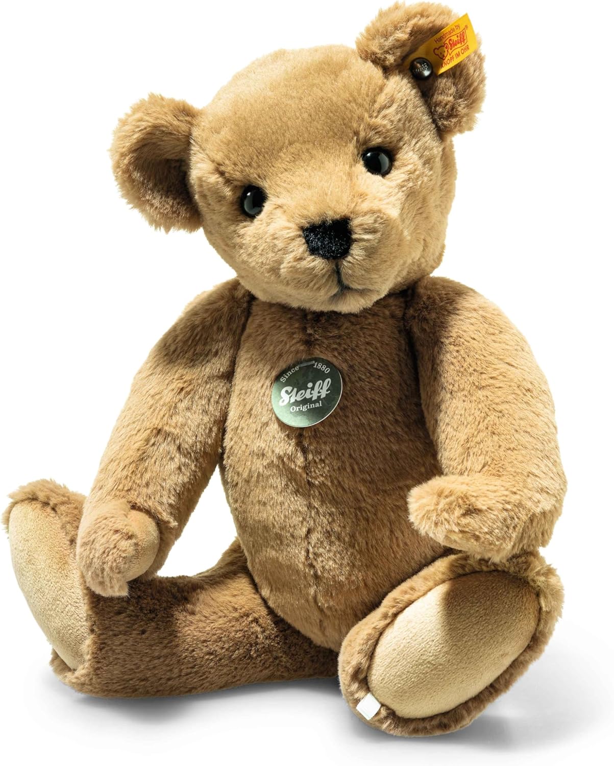 Steiff Lio Teddy Bear brown 35 cm, Teddies for Tomorrow, Stuffed Animal Teddybear, fluffy Plush-Toy for playing & cuddling, made of cuddly soft Plush, Machine washable