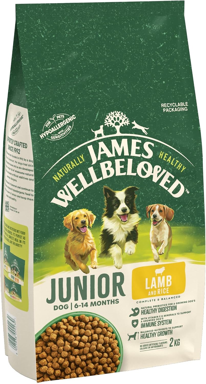 James Wellbeloved James Wellbeloved Junior Lamb And Rice Kibble 2kg