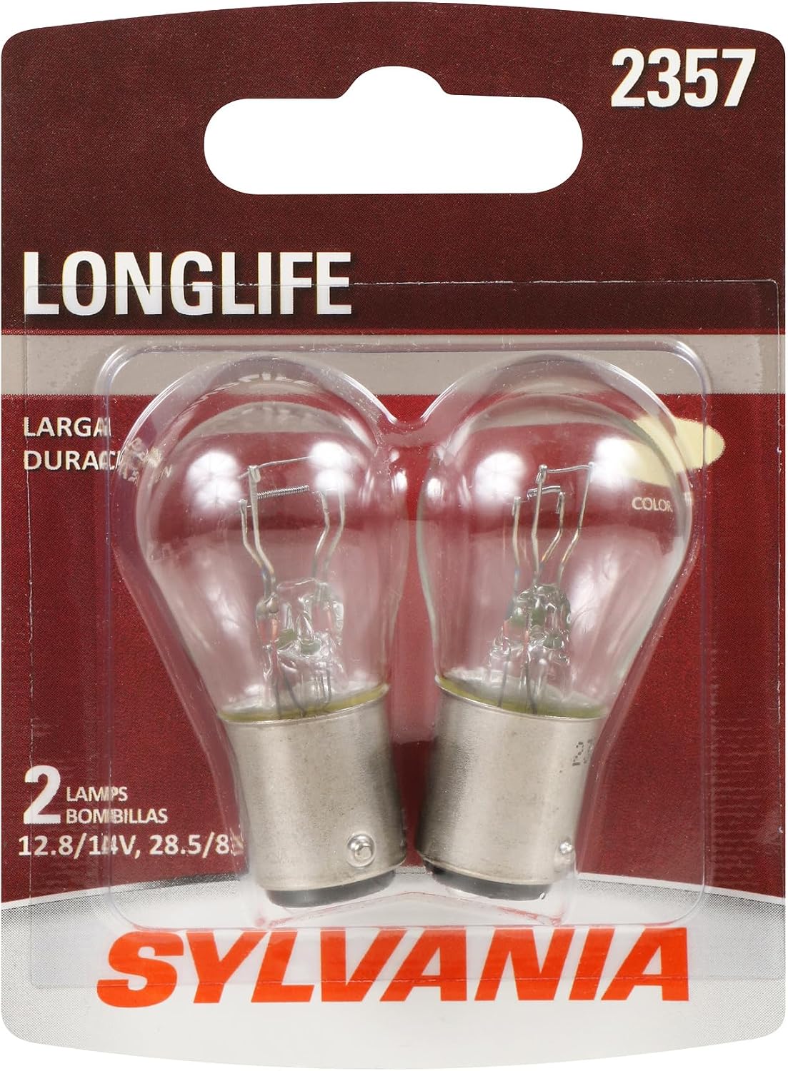 SYLVANIA 2357 Long Life Miniature Bulb, Daytime Running Light, 2 Bulbs