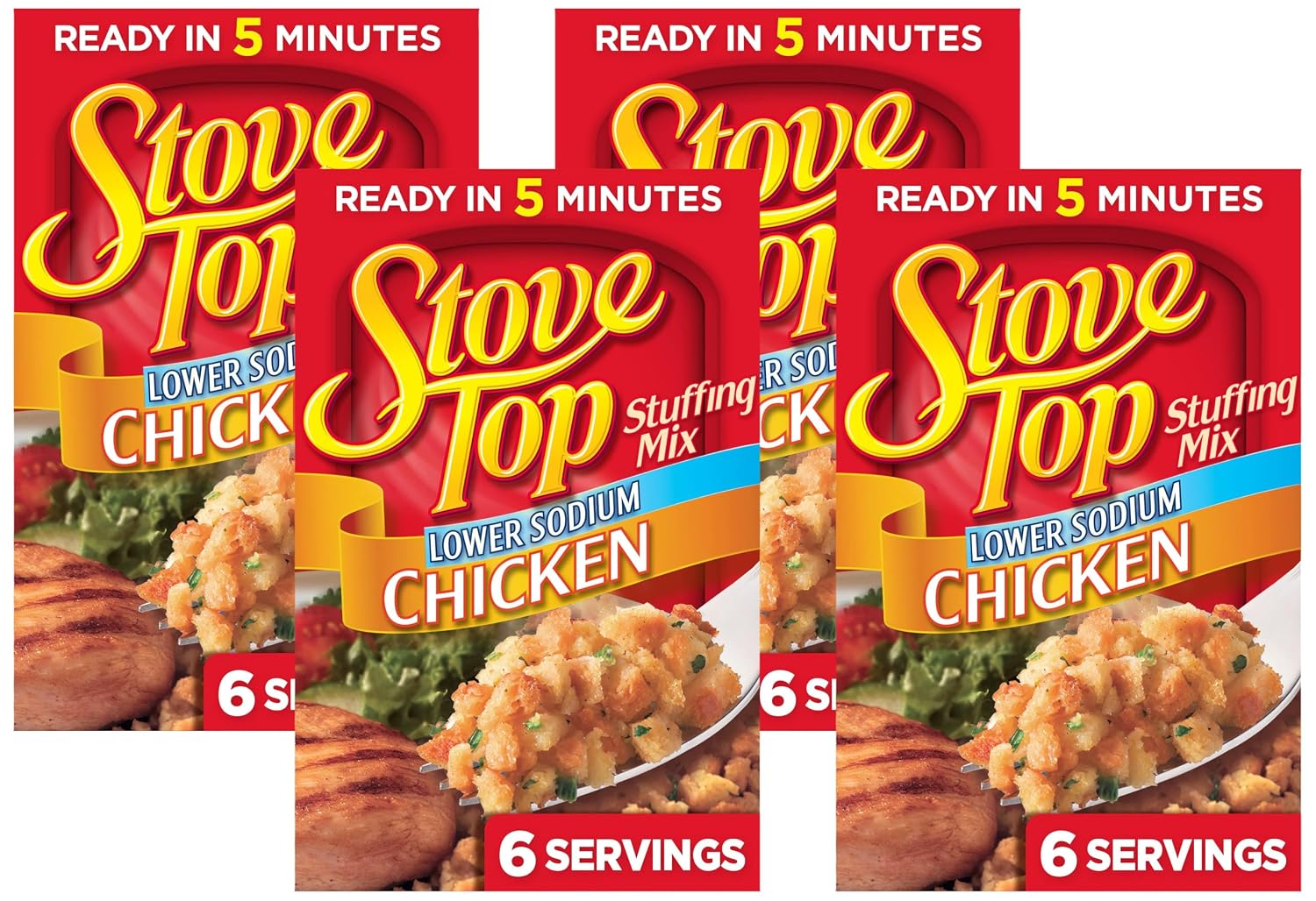 Stove Top Low Sodium Chicken Stuffing Mix,6 Oz (Pack of 4)