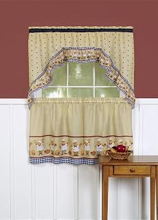 Achim Home Furnishings Cucina - Printed Tier & Swag Set - 57x36