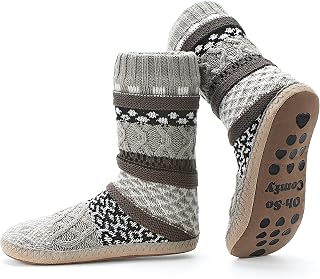 Women's Slipper Socks, Warm Fuzzy House Boots, Winter Fluffy Indoor Shoes, Cozy Christmas Gifts Unique