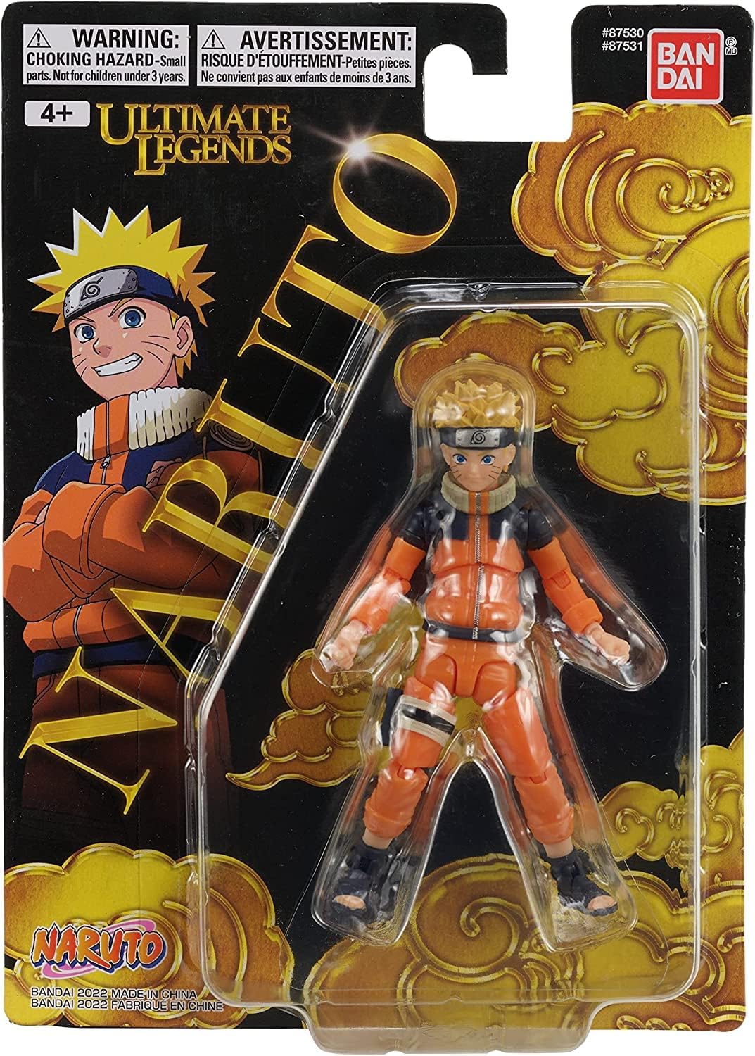 Bandai Ultimate Legends Naruto Action Figure | Child Naruto Uzumaki Anime Figure | 12cm Naruto Figure with 15+ Points Of Articulation Collectable Anime Merch | Naruto Themed Anime Gifts