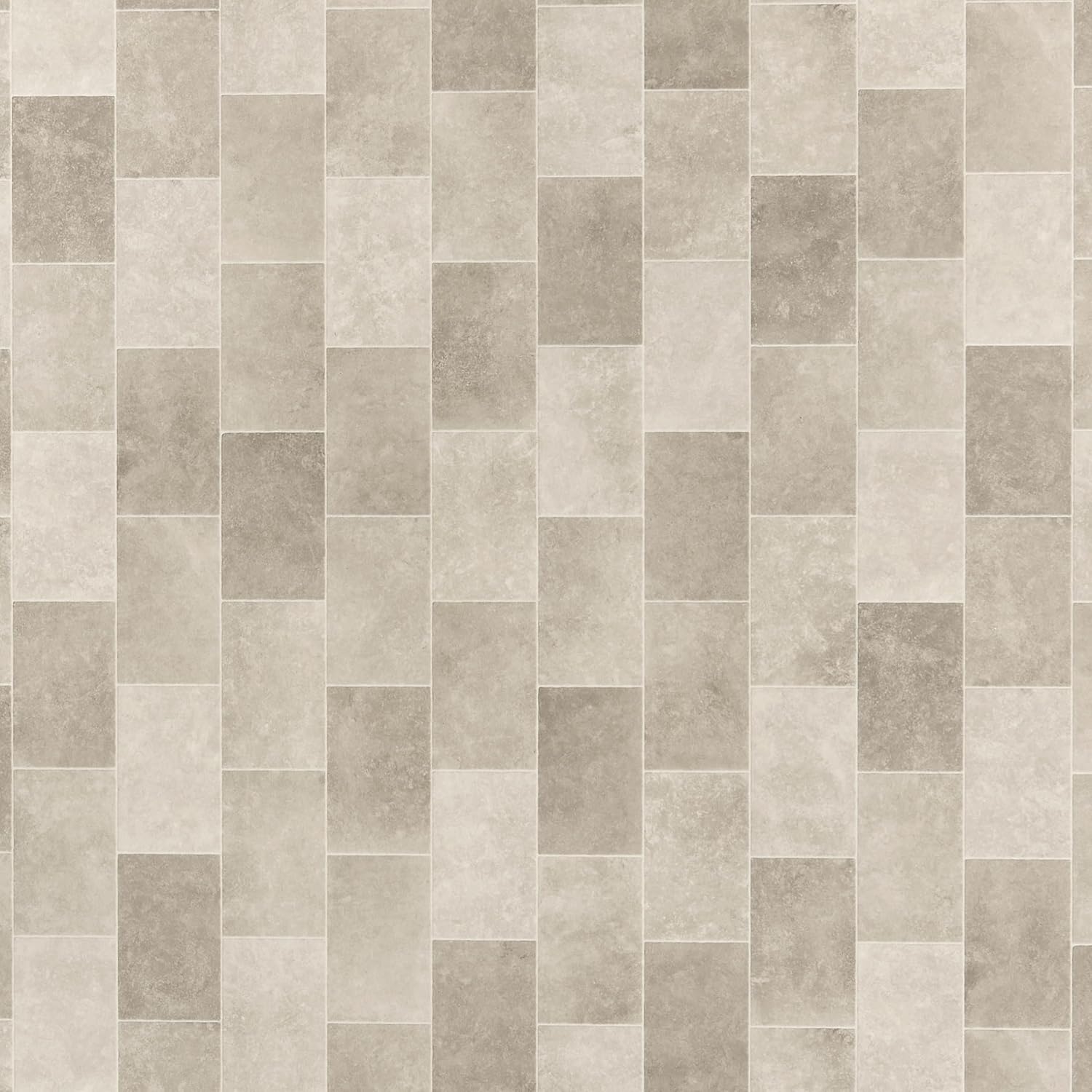 Beige Vinyl Flooring Sheet Stone Effect Lino Flooring Anti Slip Felt Backed Floor For Kitchens, Bathrooms & Hallways (Whitby Abbey, 2m x 2m)