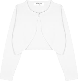 BOLEROSE Girls Long Sleeve Cardigan Childrens Kids Bolero Shrug