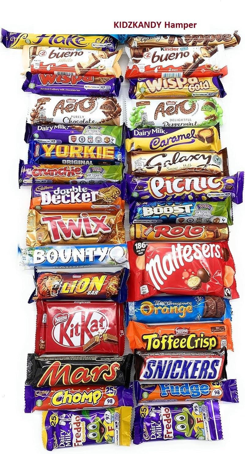 Mega Chocolate Gift Hamper Different Full Size Chocolate Bars, Massive Selection of Delicious Chocolates Various Box Size Collection Xmas Hamper (Big)