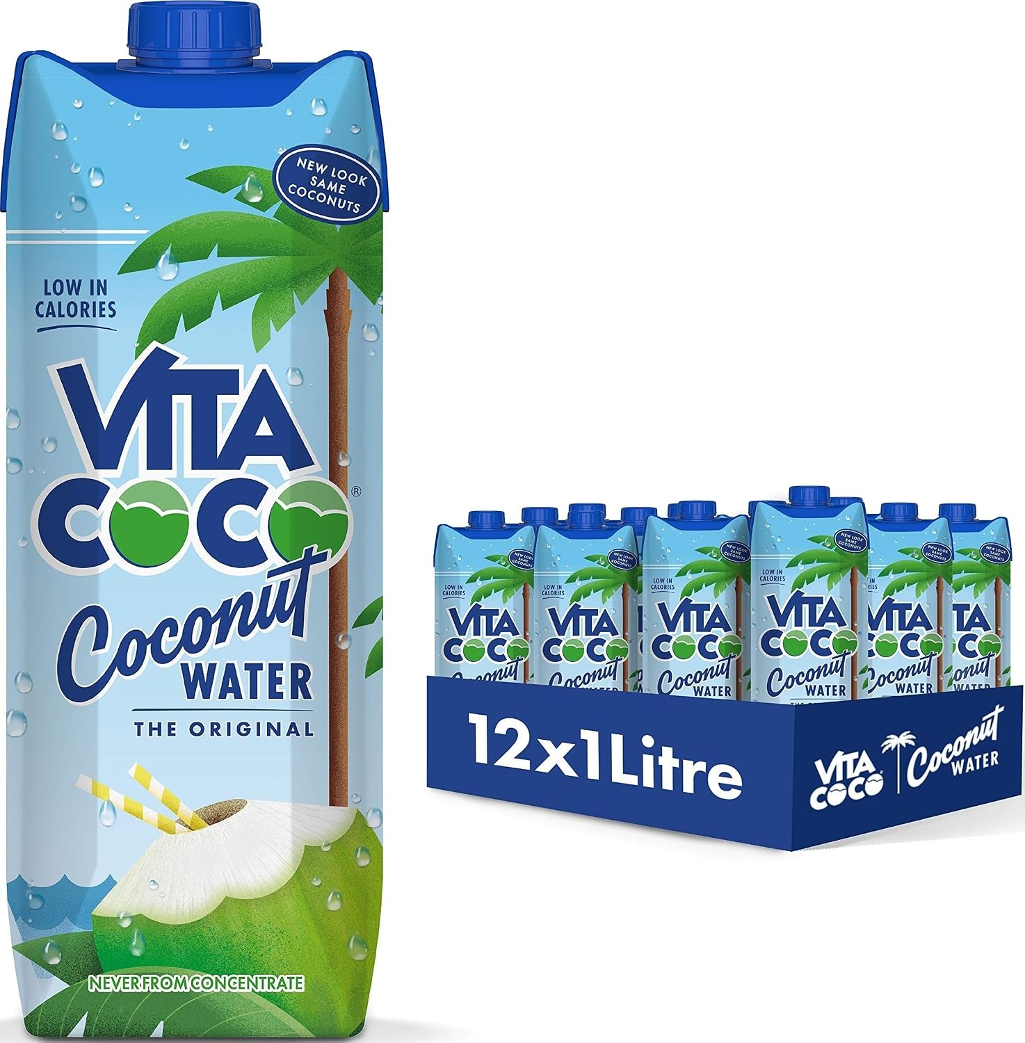 Vita Coco Original Coconut Water Multipack - 12x1 L - Vitamin C & Potassium