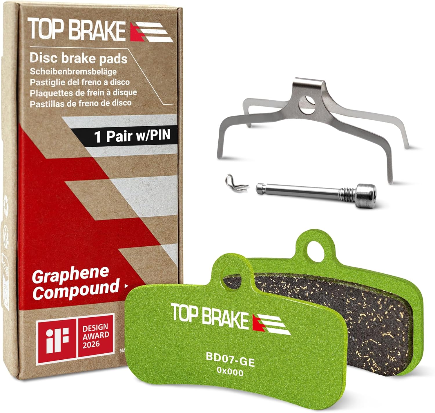 TOP BRAKE Disc Bike Brake Pads Compatible with SHIMANO 4 piston Saint BR M810 M820 Deore XT M8120 Tektro TRP | MTB eMTB Downhill Trail All mountain Enduro race Cycling | 2026 iF Design Award