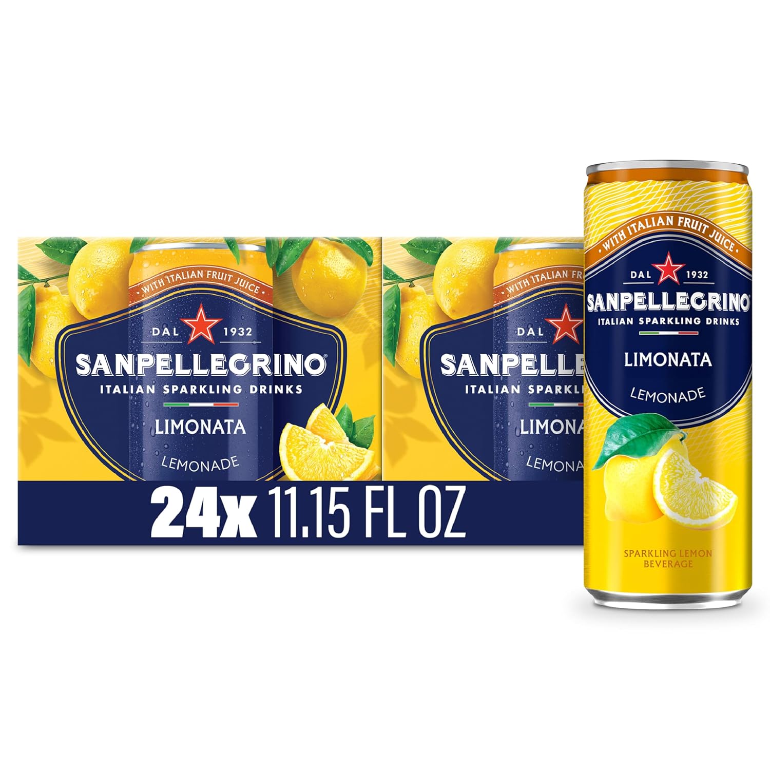 Sanpellegrino Crafted Soda Italiana, Lemon, 24 Pack