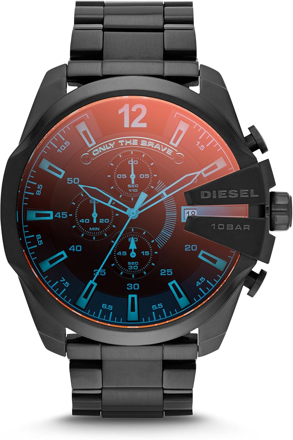 Diesel Mega Chief Stainless Steel Men's Watch with Analog or Digital Movement