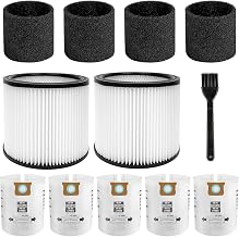 LAMPTOP 12 Pack Disposable Replacement 10-14 Gallon Vacuum Cleaner Filter kits, For shop vacuum, For dewalt, For stanley, For craftsman, For vacmaster, Some Other 10-14 Gallon Vacuum Cleaner