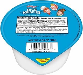Rice Krispies Kellogg's Breakfast Cereal Bowls, Original, (96 Count) 60.48 Ounce