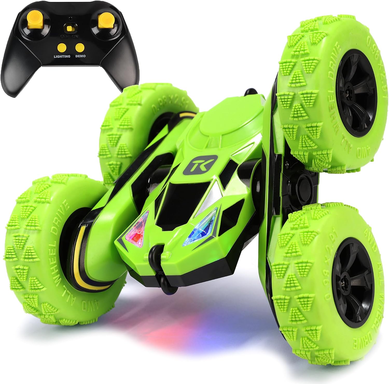 Threeking Remote Control Flip Stunt Car Double Sided Driving Toys Gifts