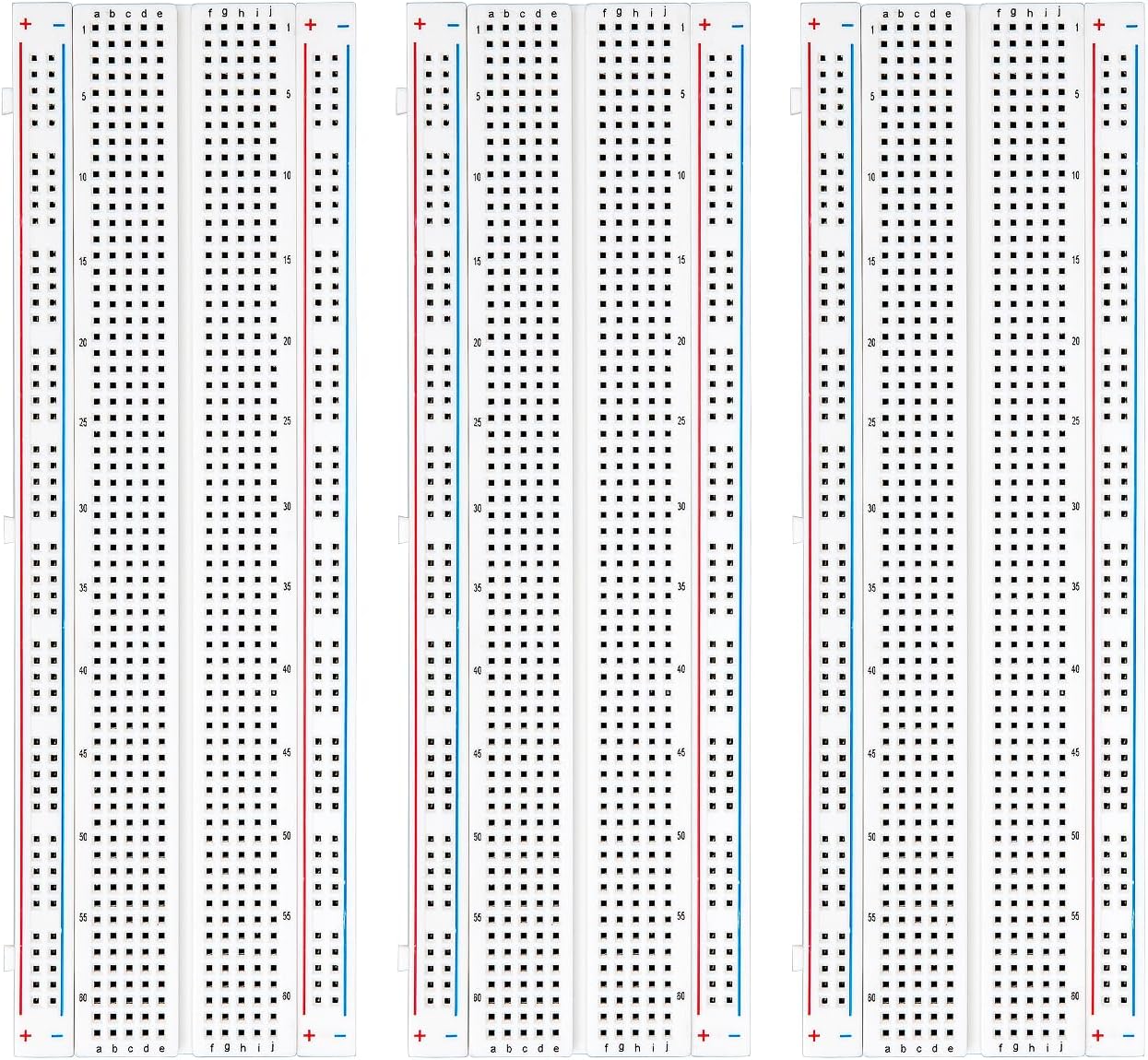 ELEGOO Breadboard 830 Points 3 Pcs Solderless Prototype PCB Board Kit