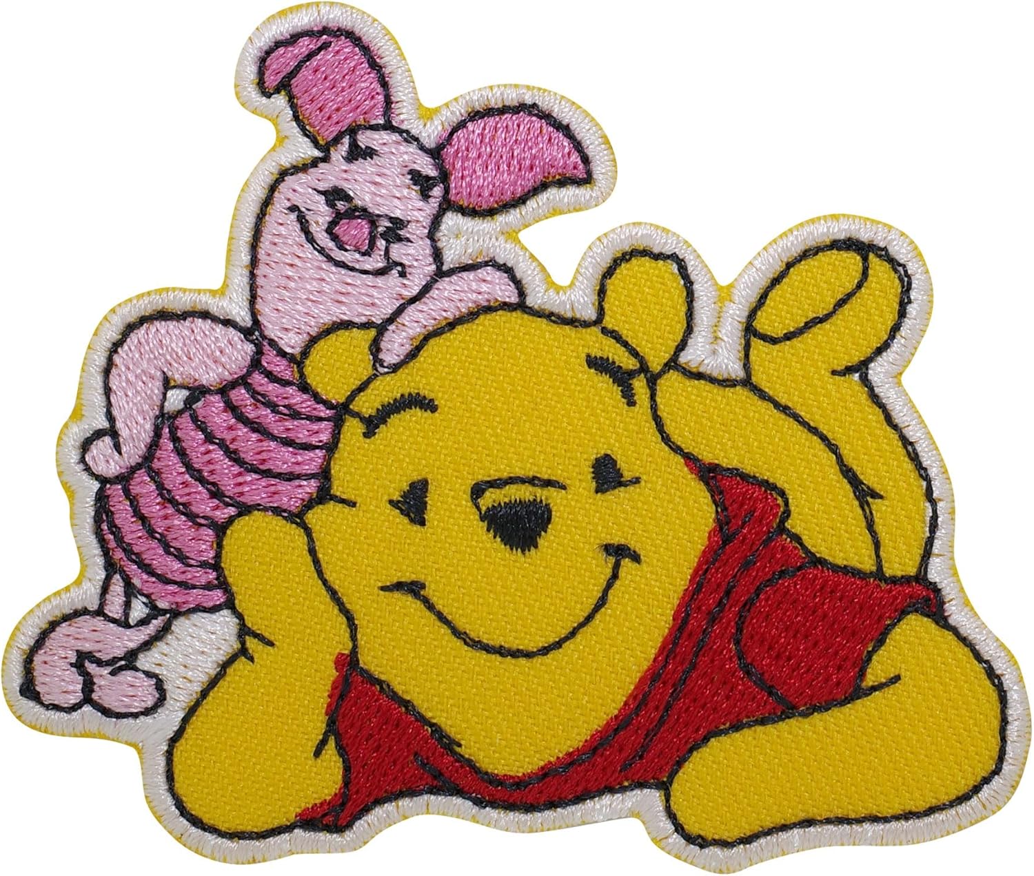 Pig and Bear Playing Iron On Patches for Clothing Saw On/Iron On Embroidered Patch Applique for Jeans, Hats, Bags