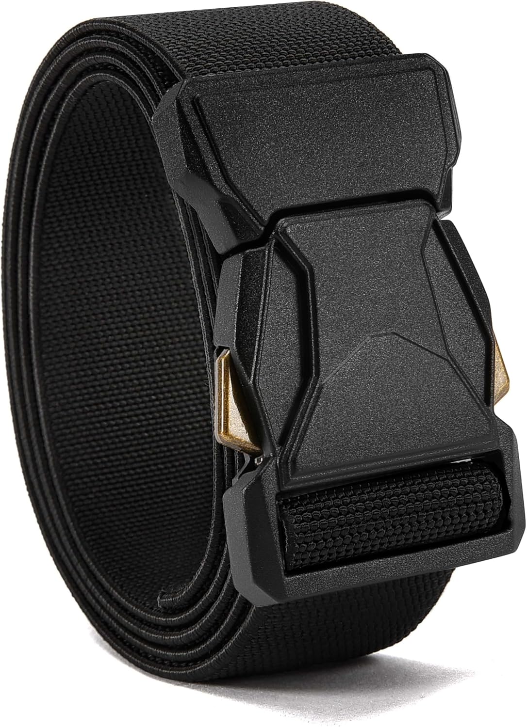 CHAOREN Tactical Belt - 1.5" Work Belt for Military EDC | Heavy Duty Quick Release Zinc Alloy Buckle, Stretchy Nylon for EMT EMS Hiking