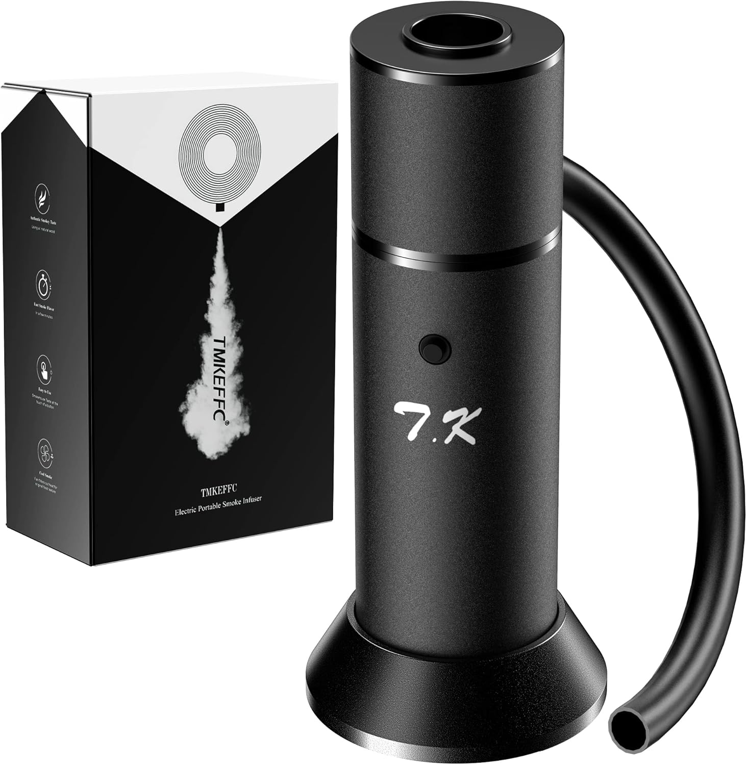 Smoking Gun Portable Smoker Infuser, Handheld Cocktail Smoke Food Smoker for Meat, Sous Vide, Drinks, Cheese, Cup Cover and Wood Chips Included, Black