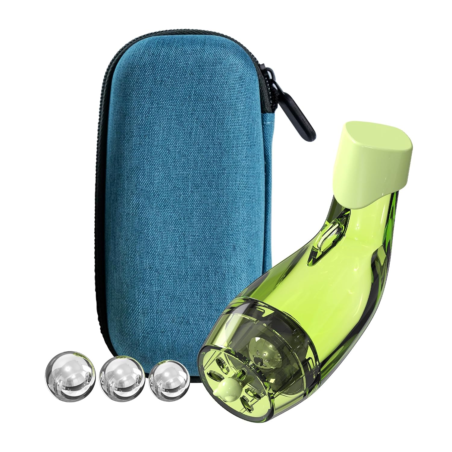 Portable Breath Trainer with 3 Steel Ball and Travel Case Can be Used Together with Peak Flow Meter