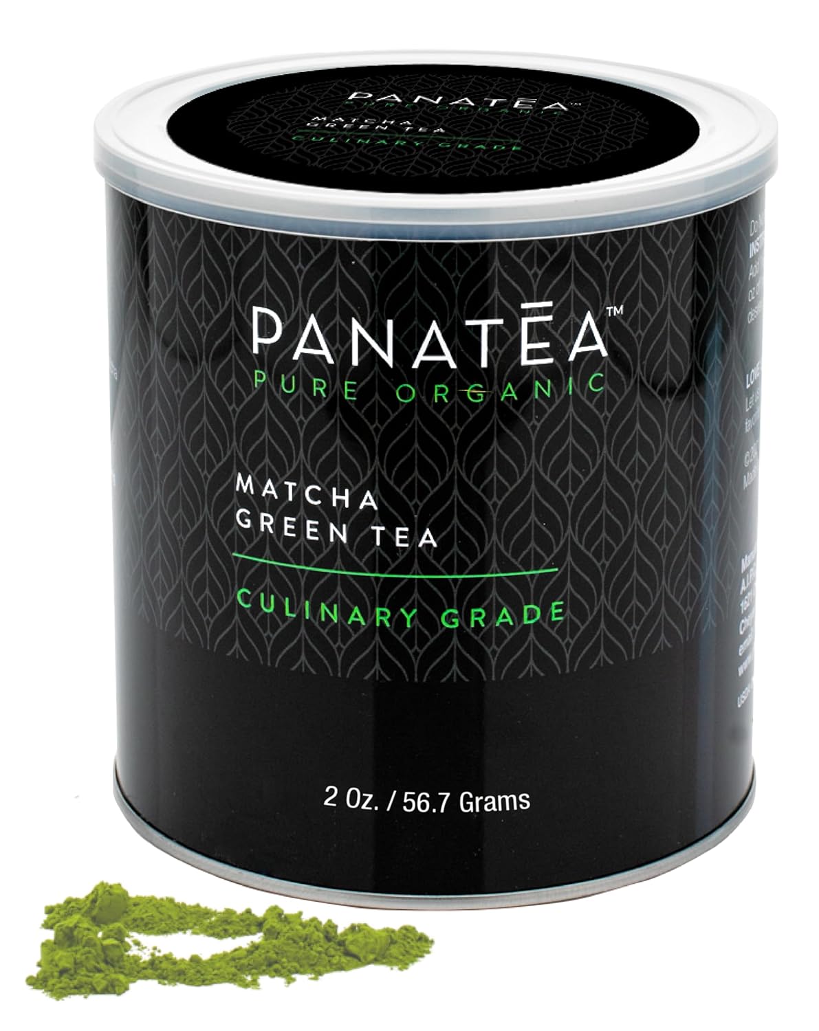 PANATEA Certified Organic Matcha Green Tea Powder | 100% Pure Premium Culinary Grade Matcha | Lattes, Smoothies, Baking | 2 Oz Tin