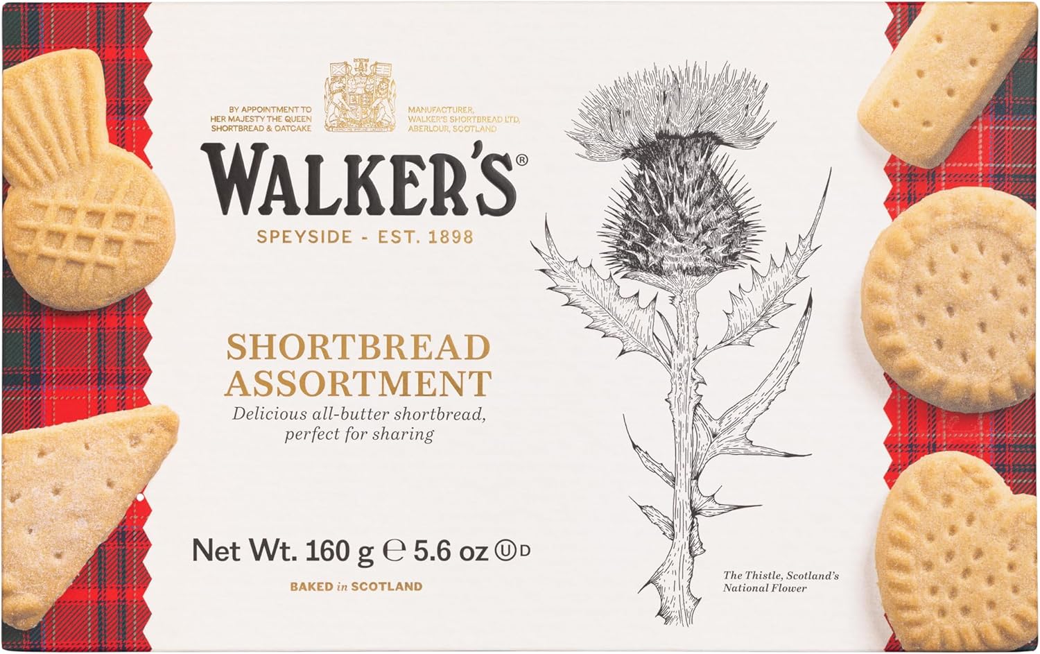 Walker's Shortbread Assortment – Traditional All‑Butter Scottish Biscuits, 160 g
