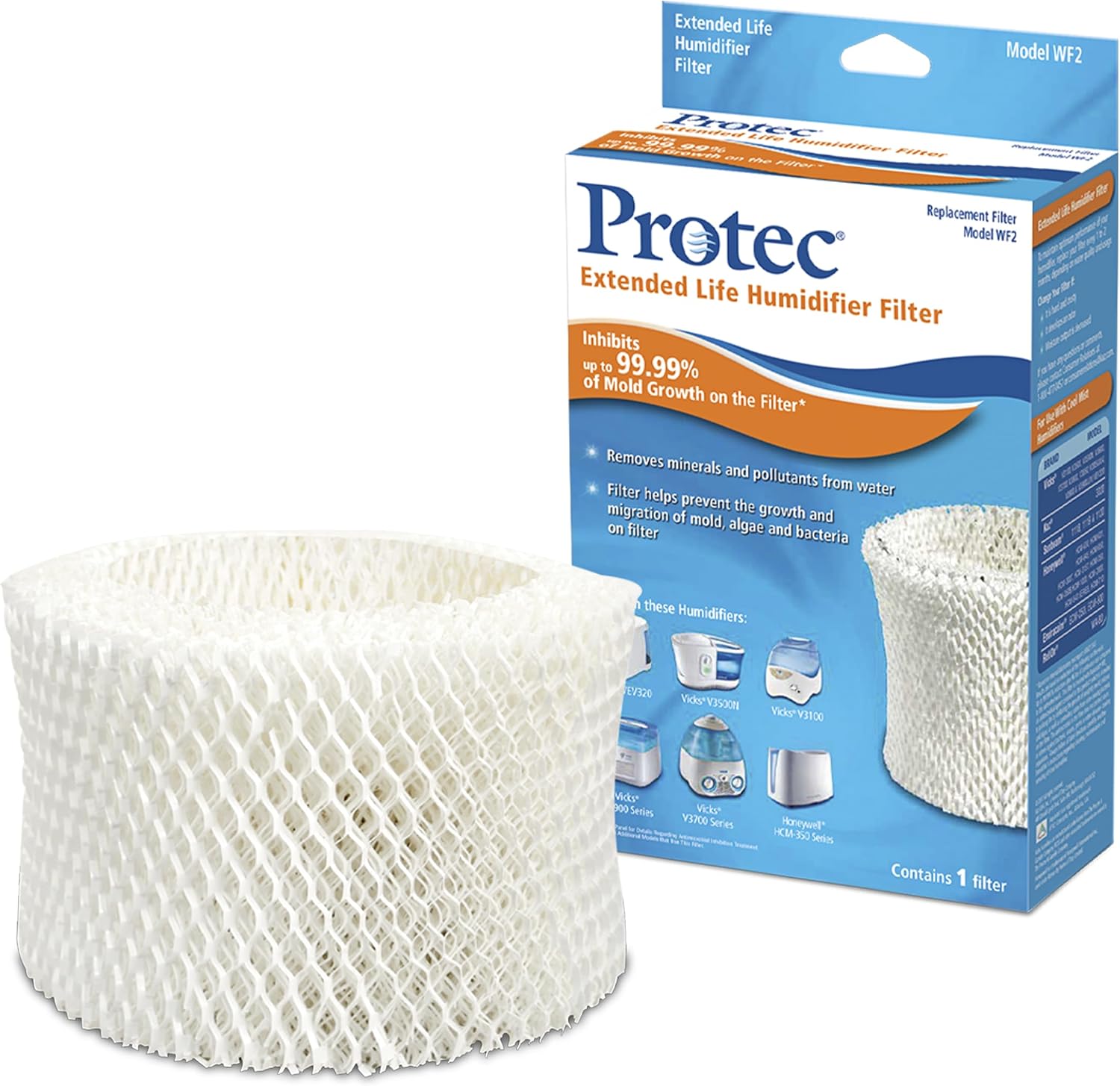 Protec Extended Life Humidifier Replacement Filter, 3 Pack
