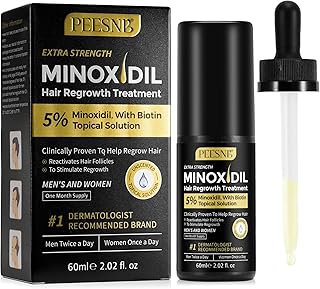 5% Minoxidil for Men and Women Hair Growth Serum, Biotin Hair Growth, Hair Regrowth Treatment for Scalp Hair Loss Hair Thinning for Thicker Longer Fuller Healthier Hair (Pack of 1)