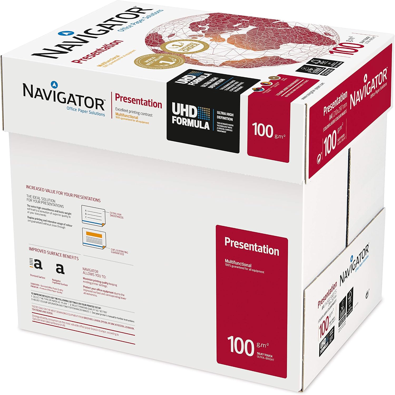 NAVIGATOR 100gsm A4 Presentation Paper - White,pack of 5