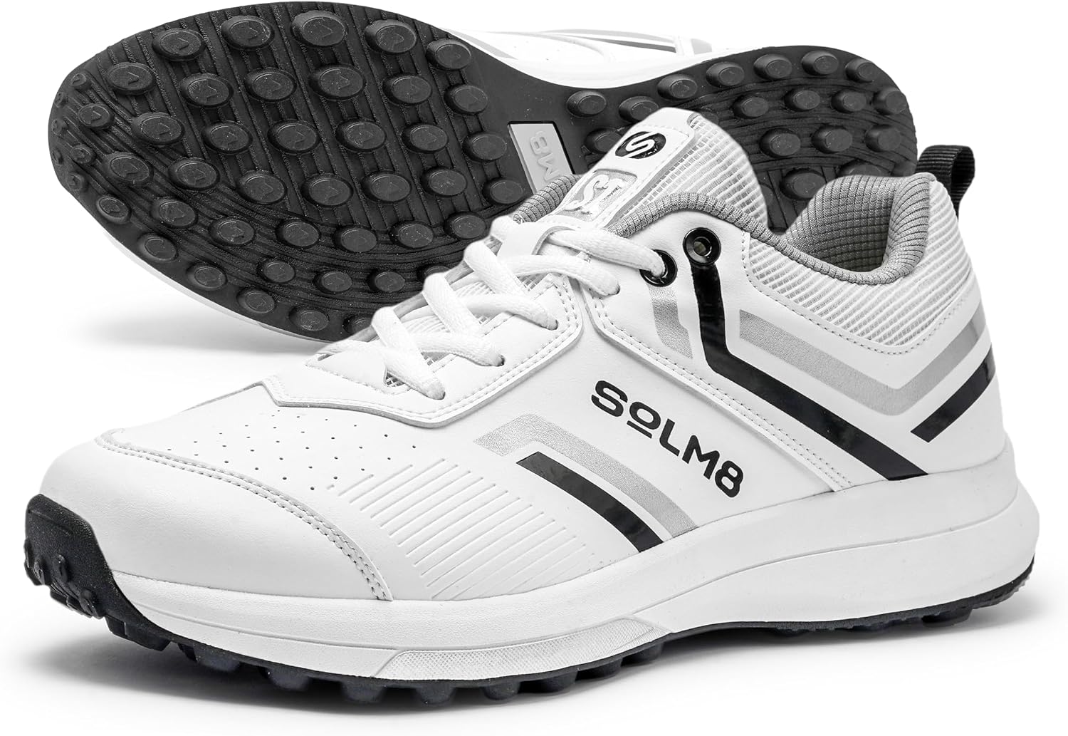 SOLM8 S1 Rubber Spikes - Lightweight Cricket Shoes for Men and Women - Durable Grip, Superior Protection (2024 Edition)