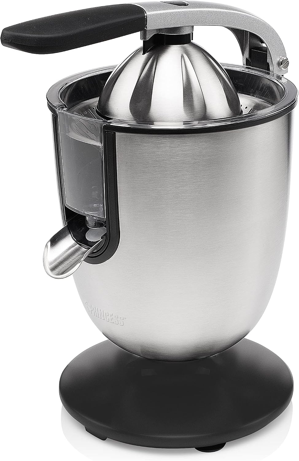 Princess Citrus Juicer, Stainless Steel, Press Lever, 2 Pulp Filters