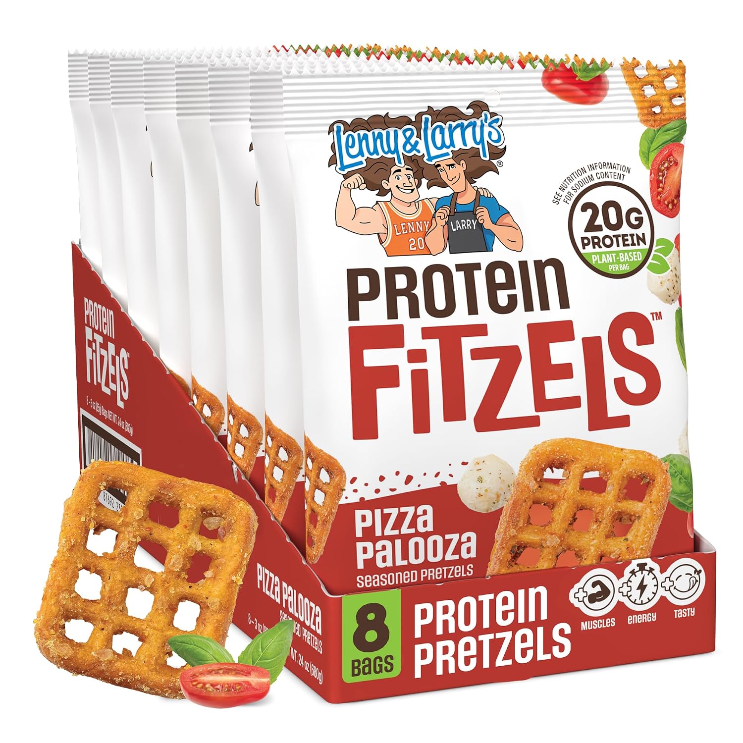 Lenny & Larry's FITZELS Protein Pretzels Pizza Palooza, 20g Protein