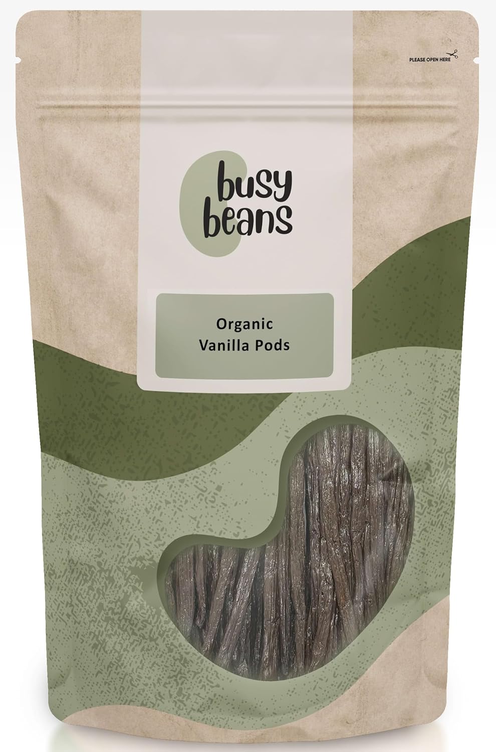 Organic Vanilla Pods (Qty-1) | Premium Madagascan Bourbon | Grade A (15cm) | Certified Organic | by Busy Beans Organic